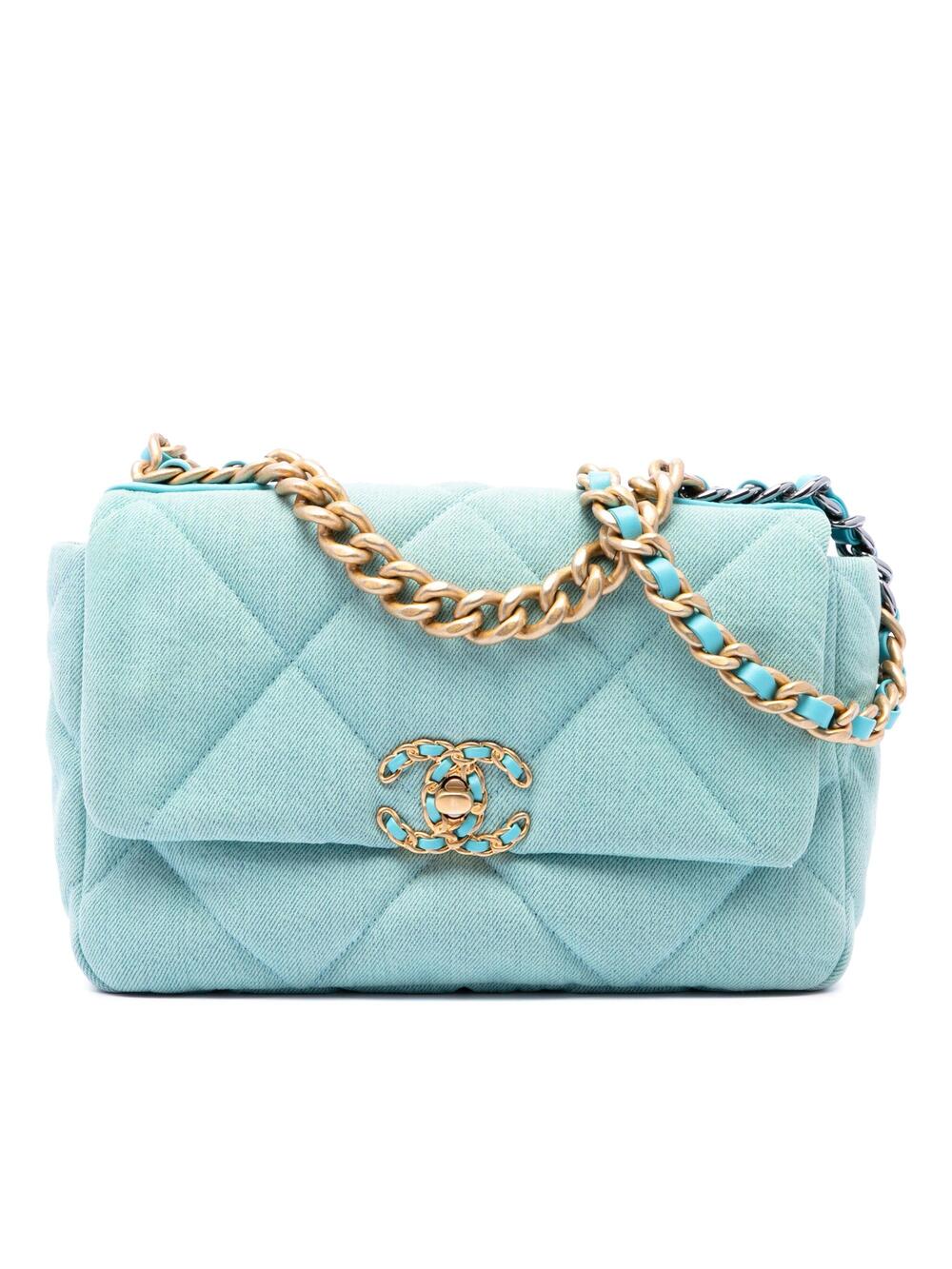 Chanel 19 Flap Bag Quilted Denim Medium #312326C46B